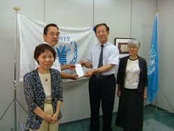 ＷＦＰ・中国大使館より感謝状をいただきました